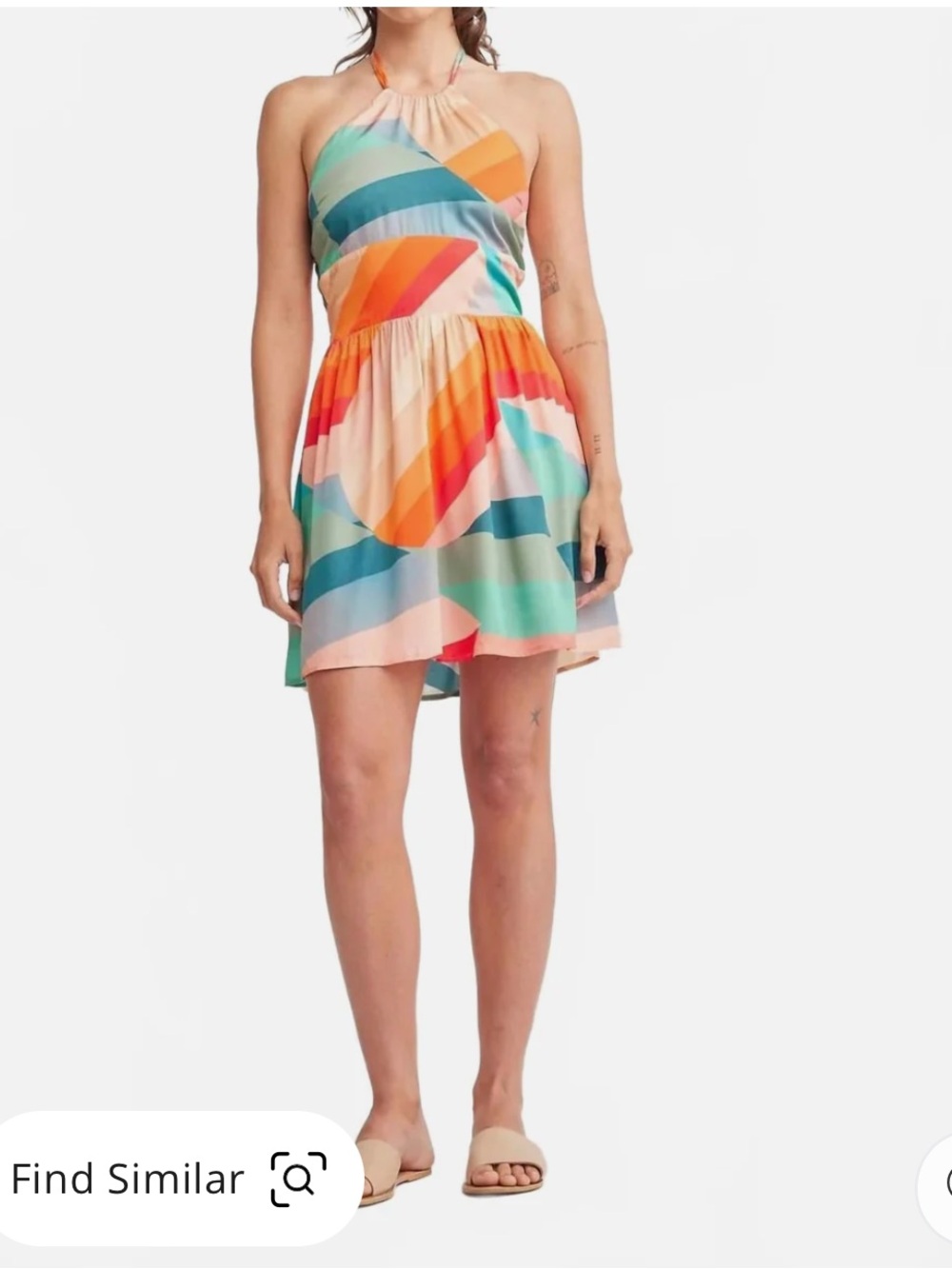 Self contrast atlas mini dress